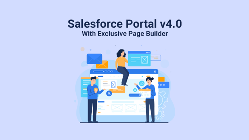 Update: Our Salesforce WordPress Portal has a Page Builder Feature Now!