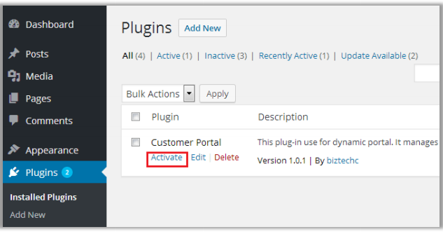 Navigate to Installed Plugin