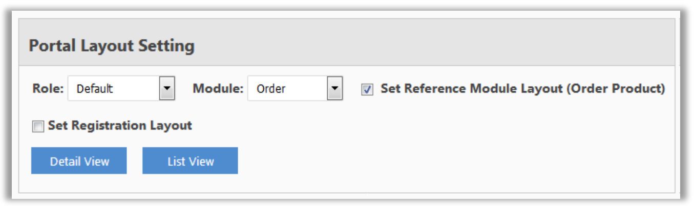 portal layout setting