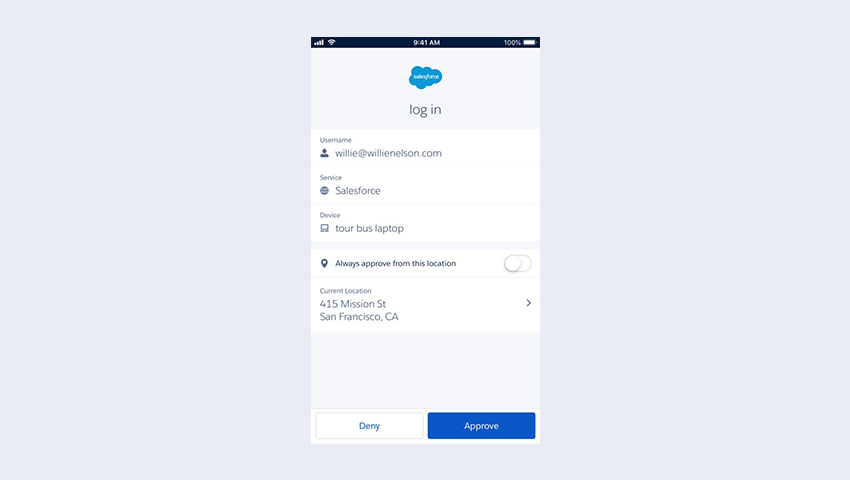 Salesforce Authenticator Mobile App