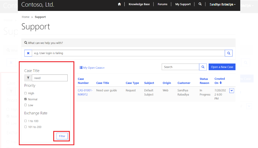 Configuration Portal Entity List