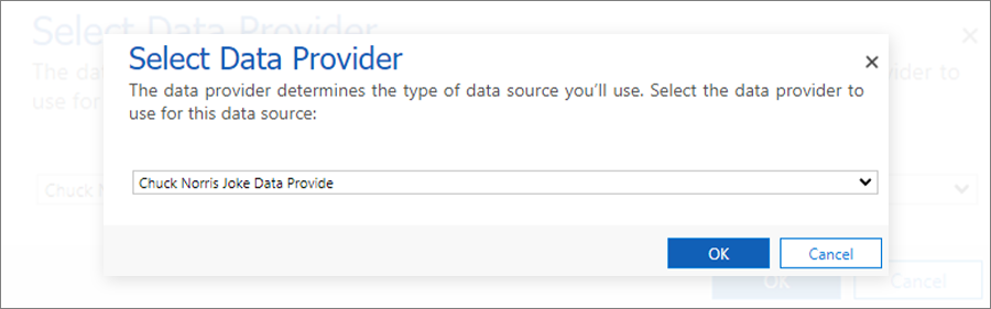 Choose the Data Provider