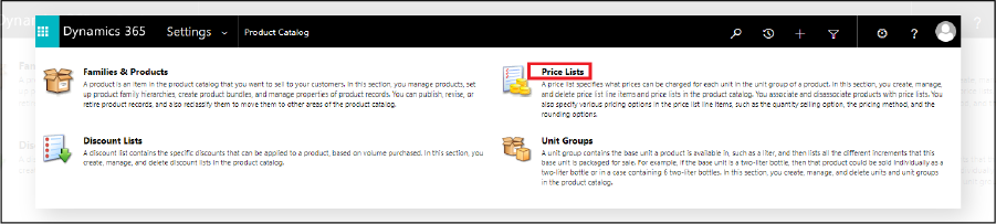 Create a Price List