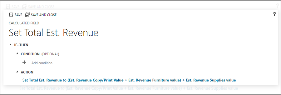 create Total Est. Revenue