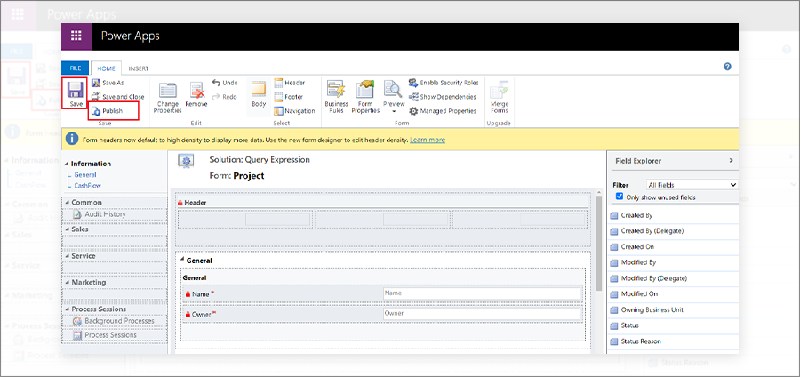 Click on Save and Publish