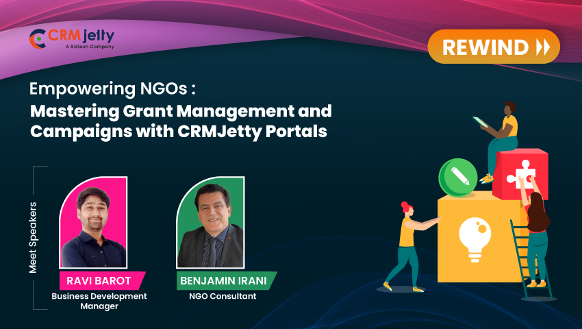 Webinar Rewind: A Deep Dive into Empowering NGOs through Effective Grant Management with CRMJetty Portals Webinar Rewind: A Deep Dive into Empowering NGOs through Effective Grant Management with CRMJetty Portals