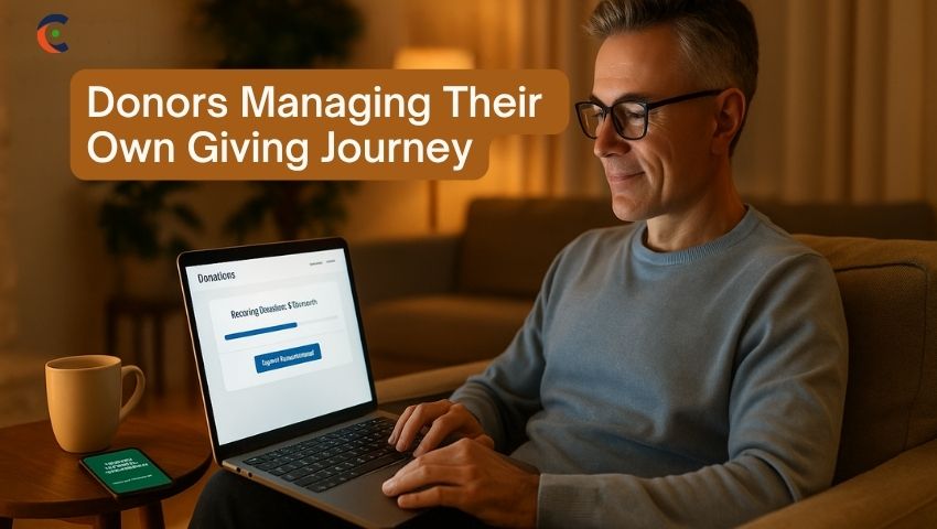 Donor managing their own giving journey